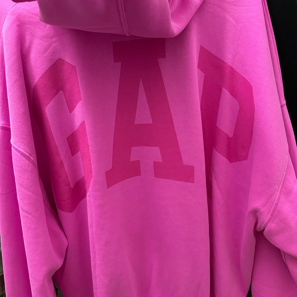 GAP Women's Bright Pink Hoodie - Picture 3 of 3
